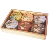 Caixa de Madeira - com tampa de acrílico (6 patés) LUÇAS® Caixa de Madeira - com tampa de acrílico (6 patés) LUÇAS®